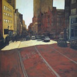 Liverpool street - 2015 acrilico su tela cm 100x100